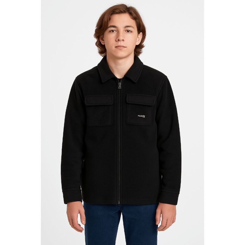 Hurley Kids Black Fleece Jacket Size L